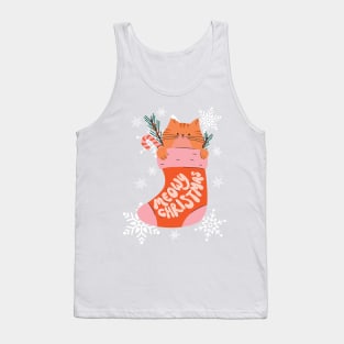 Meowy Christmas Tank Top